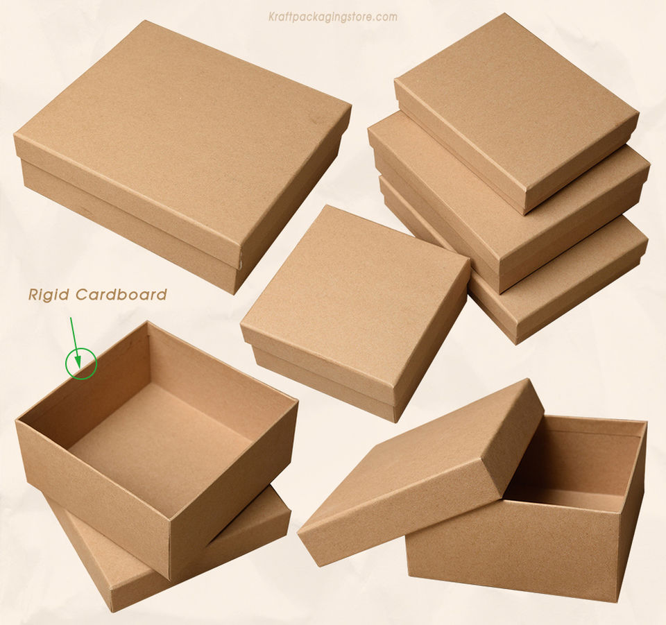 Custom Rigid Set up Telescopic Liftoff Lid Gift Boxes Kraft